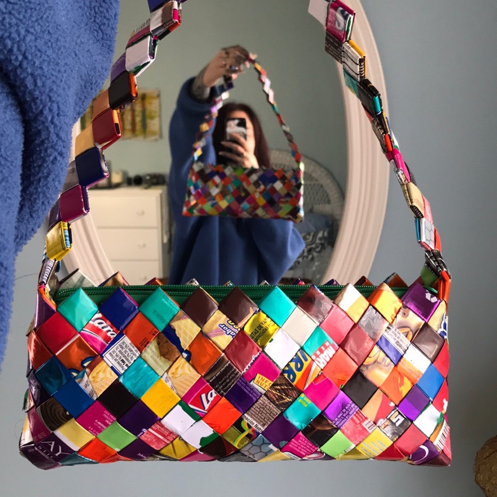 Vintage recycled handbag!